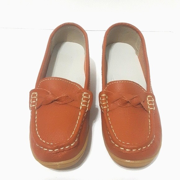 Soft Leather Moccasin Loafers US 6 Handstitched Casual Comfy Chic Wedge Shoes - Picture 3 of 7